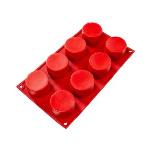 Cylinder Silicone Bakeware 3 oz 8 Cav