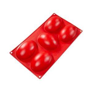 Half Egg Silicone Bakeware 4.4 oz 5 Cav