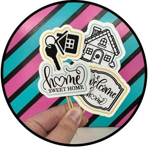 Home Sweet Home Cupcake Picks 12 CT