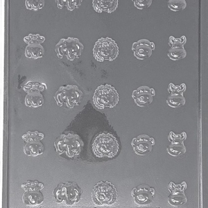 Tiny Animal Faces Candy Mold 25 cavity Each