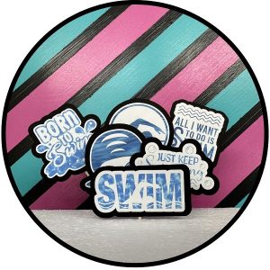 Swim Cupcake Picks 12 CT