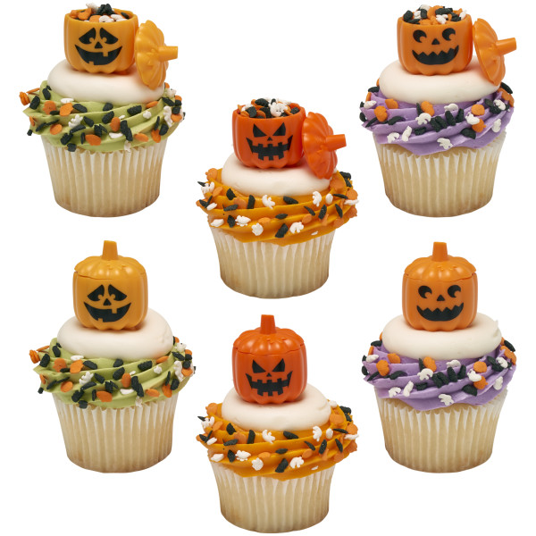 Fillable Pumpkin Cupcake Rings 12 count - Image 3