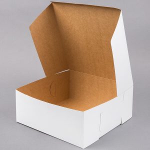 10″ x 10″x 5″ White Cake Box Each