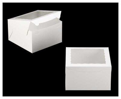 10" x 10" x 6" White Window Box Each