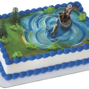 Fisherman with Action Fish DecoSet Each
