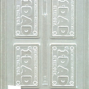 Dad License Plate Candy Mold 4 cavity Each