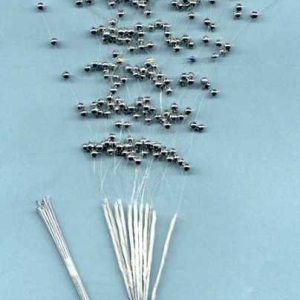 3mm Silver Beads On Filament 12 strands