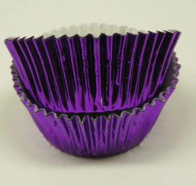Purple Foil Cups 2" Base x 1 3/8" Wall approx 100