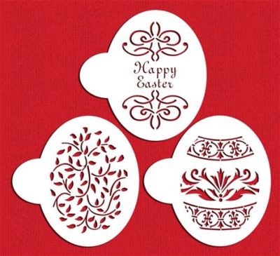 Stencil Large Easter Egg 3 count