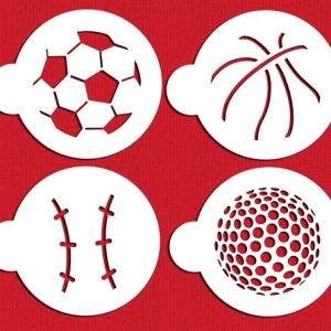 Stencil Sports Ball Large 4 count