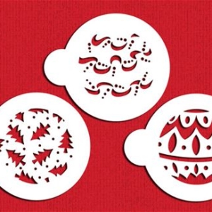 Stencil Christmas Balls Cookie