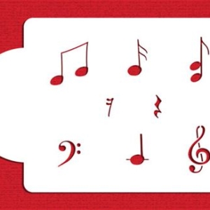 Stencil Musical Notes Set