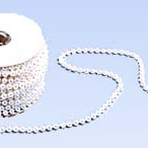 White Pearls On String 4mm 24 yards