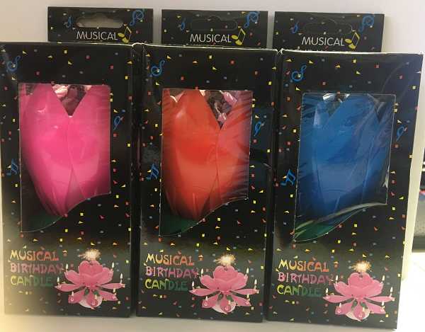 Musical Flower Candle Each