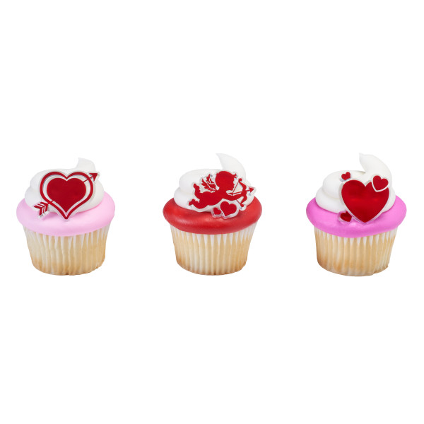 Cupid & Hearts Rings 12 count