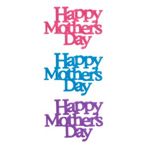 Happy Mothers Day Block Script 3 1/2″ x 1″ Each