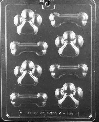 Bones and Paws Candy Mold 8 cavity Each