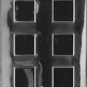 Squares 1 7/8 x 1 7/8 x 3/8″ Candy Mold 6 cavity