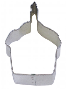 Cupcake with Candle Cookie Cutter 3 1/2" Each