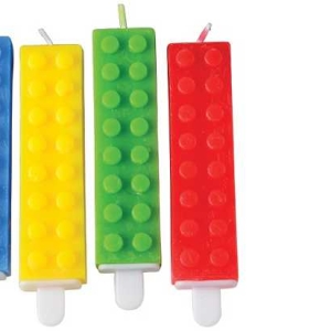 Block Mania Candles 3 1/2″ 4 count