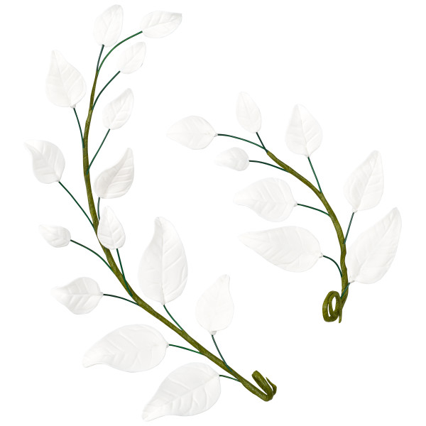 Leaf Sprig Assortment Gum Paste 2 count