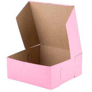 12″ x 12″x 5″ Pink Cake Box Each
