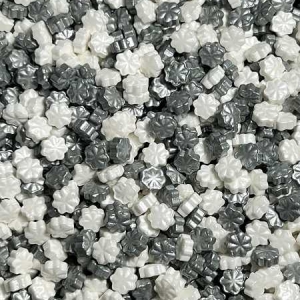 White and Silver Sprinkles 6 oz