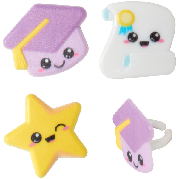 Graduation Characters Rings 12 count - Image 2