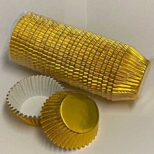 Shiny Gold Foil Cup 2″ B x 1 1/4″ W 500 count