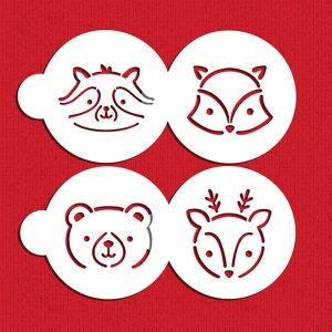 Large Baby Woodland Animals Cookie Stencil Set