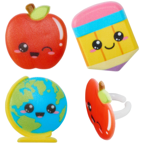 Kawaii Back to School Rings 12 count - Image 2