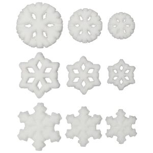 Snowflake Assorted Dec-Ons 9 count