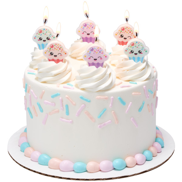 Cupcake Shaped Candles 6 pcs - Image 3