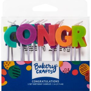 Congratulations Letters Candles Set