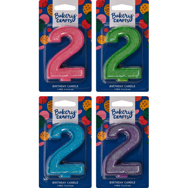 #2 Glitter Candles Each