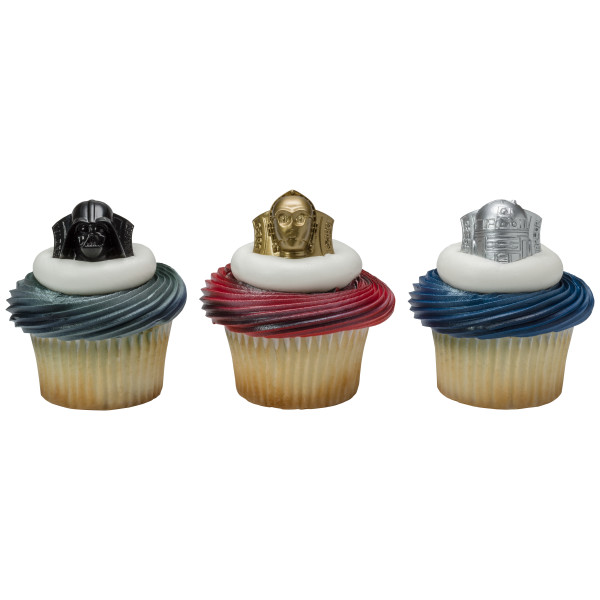 Darth Vader, R2D2 & C3P0 Rings 12 count