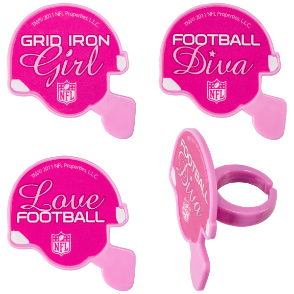 NFL Pink Helmet Rings 12 count