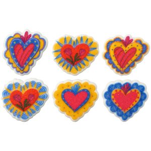 Milagros Heart Dec-Ons 6 count