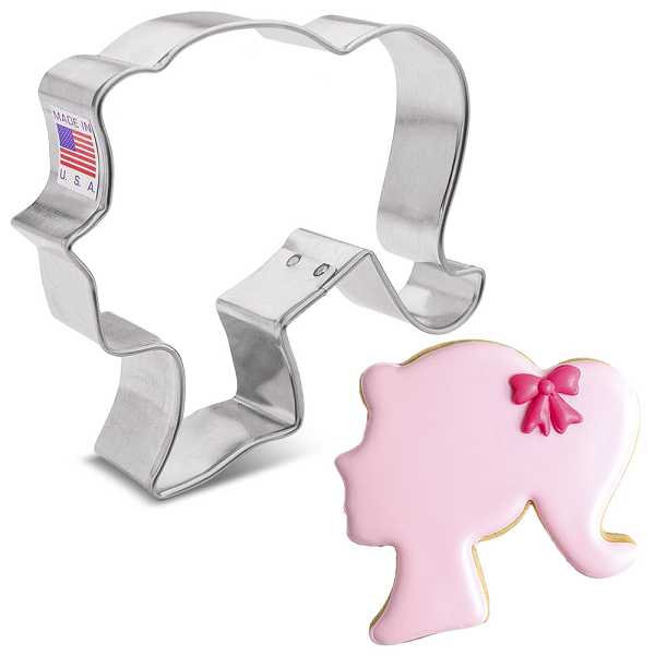 Doll Head Cookie Cutter 4" Each