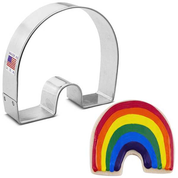 Modern Rainbow Cookie Cutter 4" Each