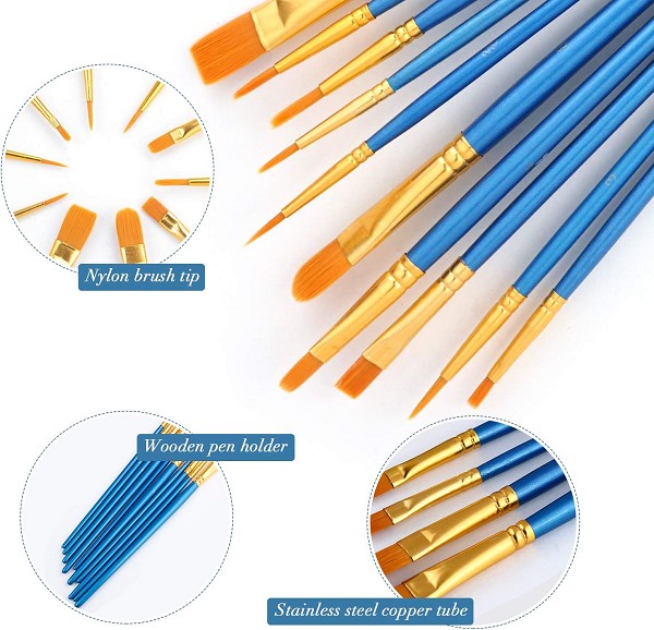 Paint Brushes assorted 10 count