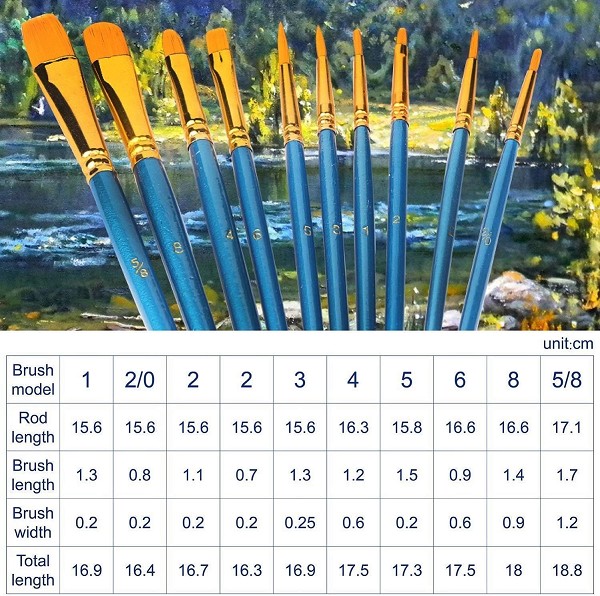 Paint Brushes assorted 10 count - Image 2