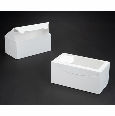 White Lock and Tab Box with Window each