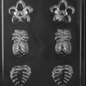 Tropical Asst Pineapple Monstera Flower 6 Cavity Each