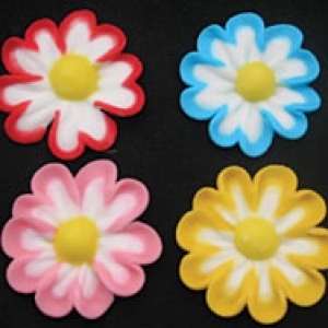 Gerbera Assorted Royal Icing 8 count