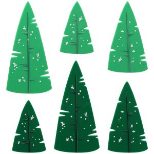 Winter Wonderland Trees Layon 3 Count
