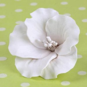 Azalea Single w/Wire White 2″ 2 count