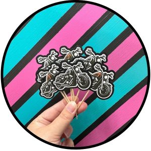 Motorcycle Cupcake Picks 12 count