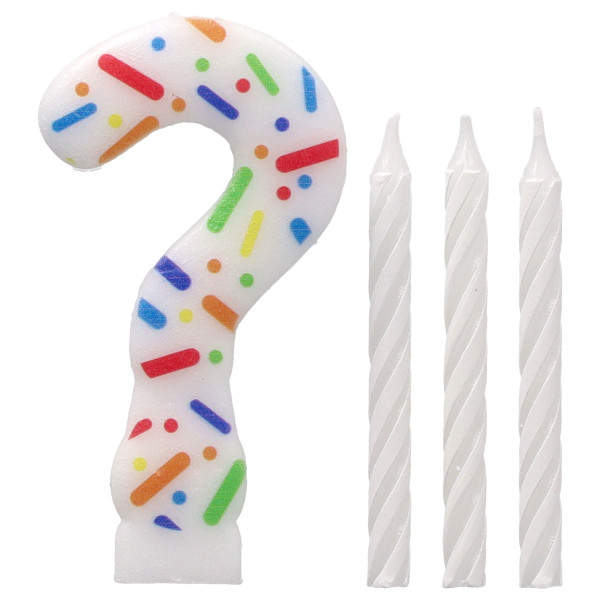 #? Rainbow Sprinkle Candle Each - Image 2