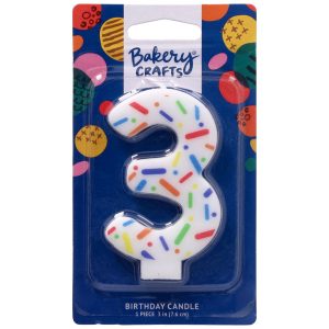 #3 Rainbow Sprinkle Candle Each